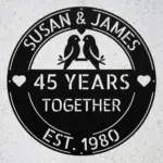 Custom Loving Couple Birds Metal Sign