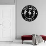 Custom Loving Western Couple Metal Sign