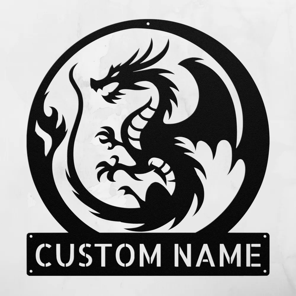Custom Magic Dragon Metal Sign Custom Magic Dragon Metal Sign