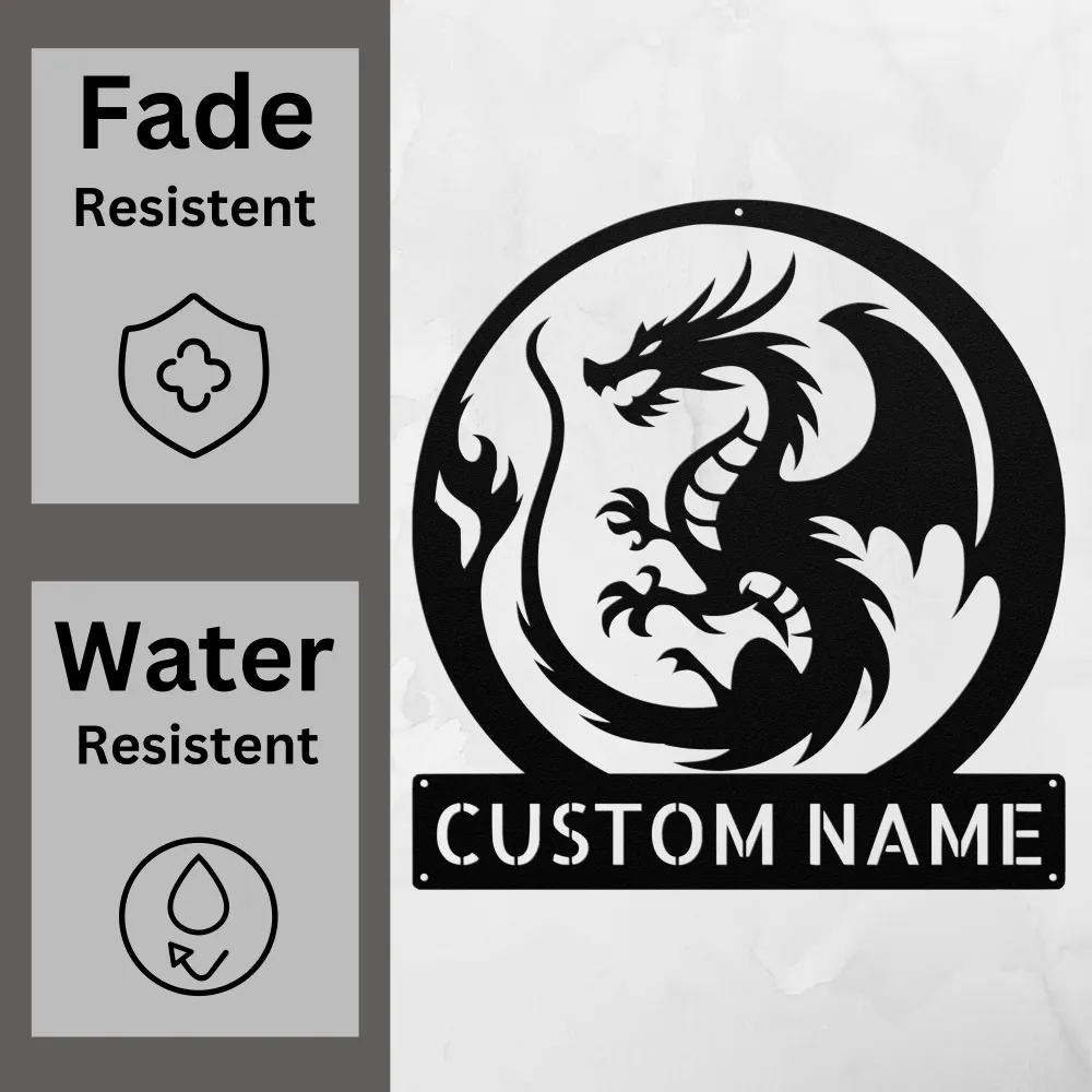 Custom Magic Dragon Metal Sign Custom Magic Dragon Metal Sign