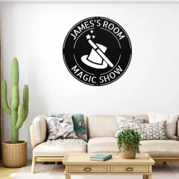Custom Magician Hat Metal Sign