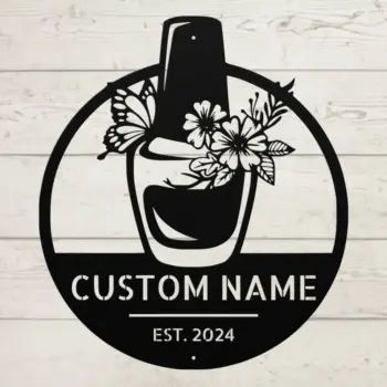 Custom Manicure Nail Metal Sign
