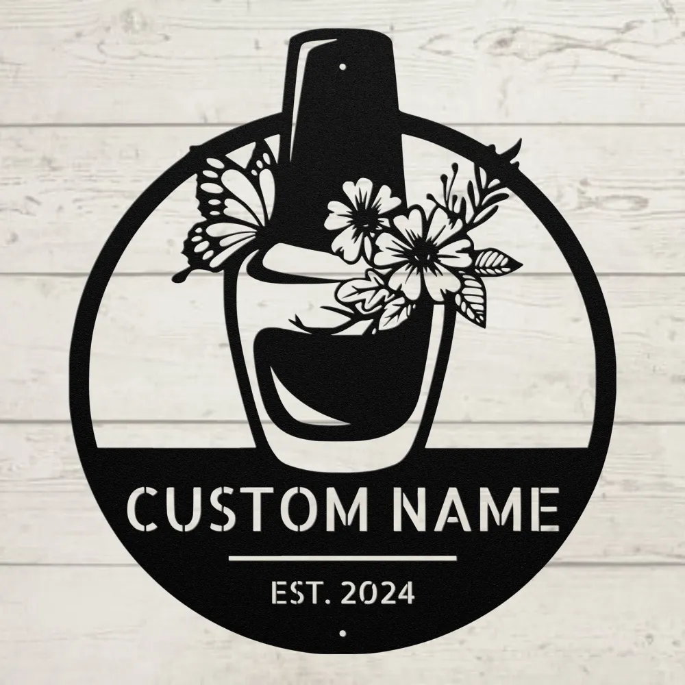 Custom Manicure Nail Metal Sign Custom Manicure Nail Metal Sign