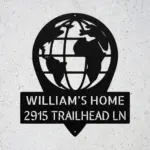 Custom Map Home Address Metal Sign