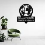 Custom Map Home Address Metal Sign