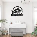 Custom Marlin Fish Metal Sign