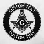 Custom Masonic Symbol Metal Sign
