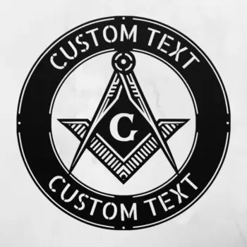 Custom Masonic Symbol Metal Sign