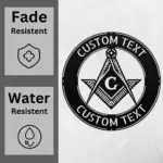 Custom Masonic Symbol Metal Sign