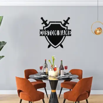 Custom Medieval Shield Metal Sign