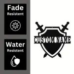 Custom Medieval Shield Metal Sign