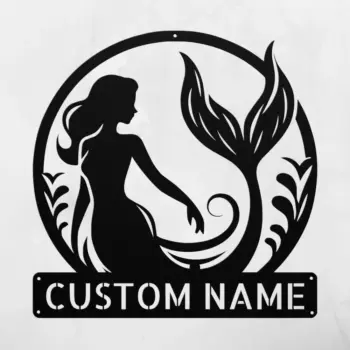 Custom Mermaid Metal Sign
