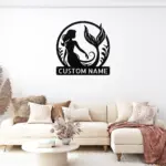 Custom Mermaid Metal Sign