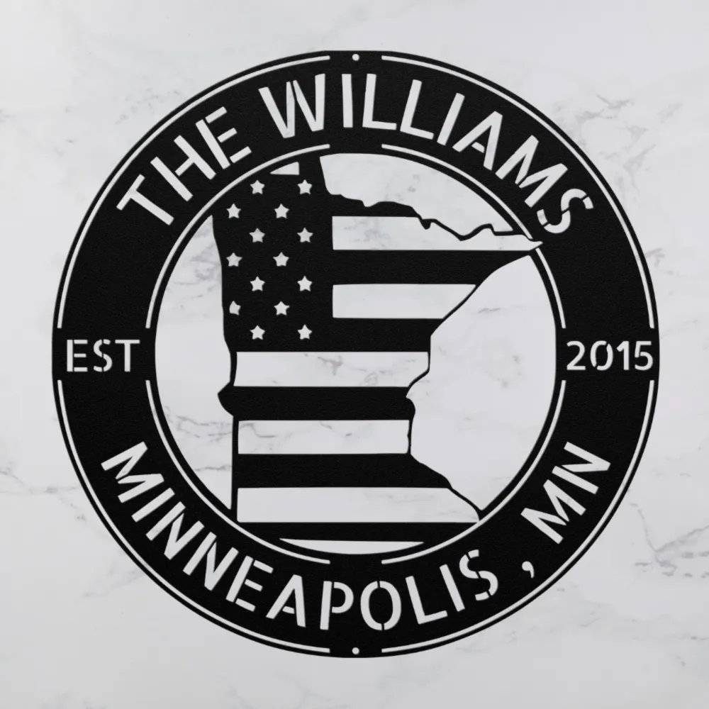 Custom Minnesota Metal Sign Custom Minnesota Metal Sign