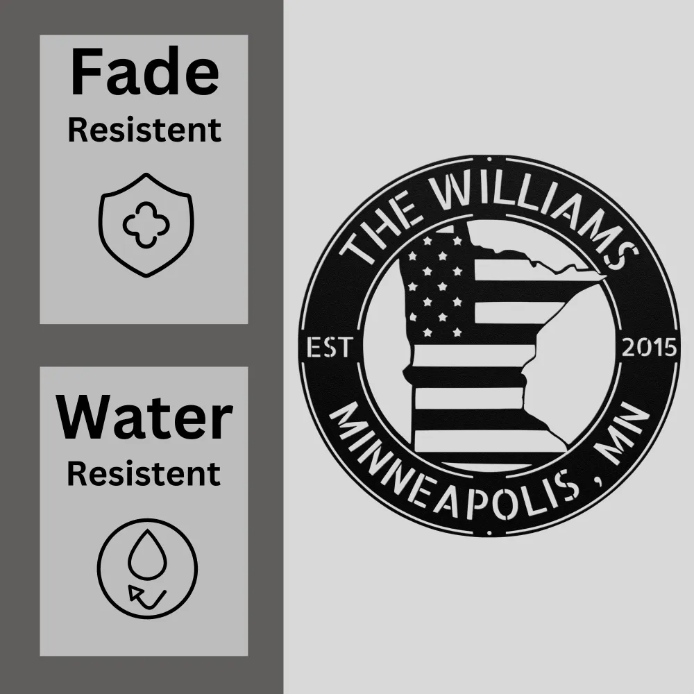 Custom Minnesota Metal Sign Custom Minnesota Metal Sign