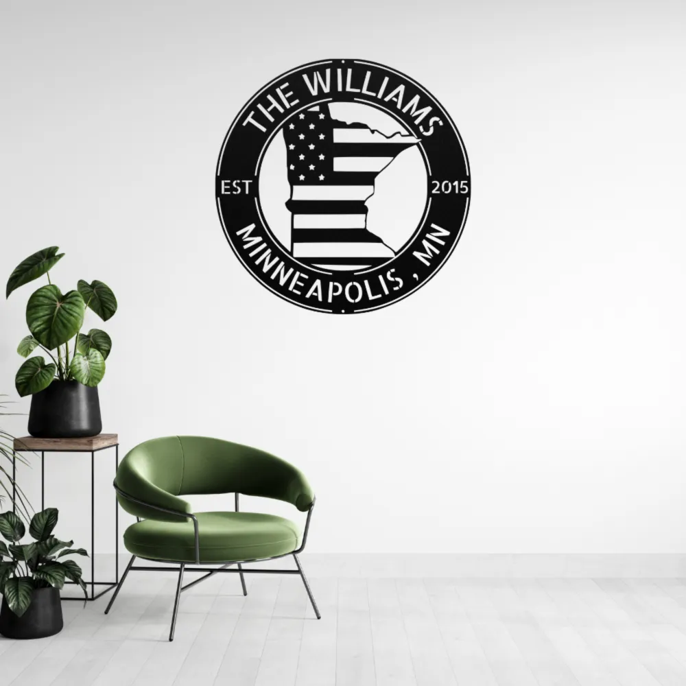 Custom Minnesota Metal Sign Custom Minnesota Metal Sign