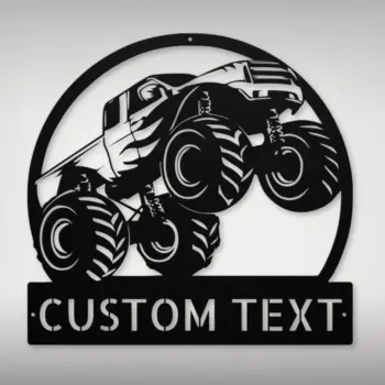 Custom Monster Truck Metal Sign