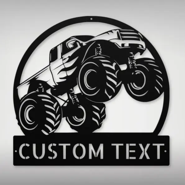 Custom Monster Truck Metal Sign