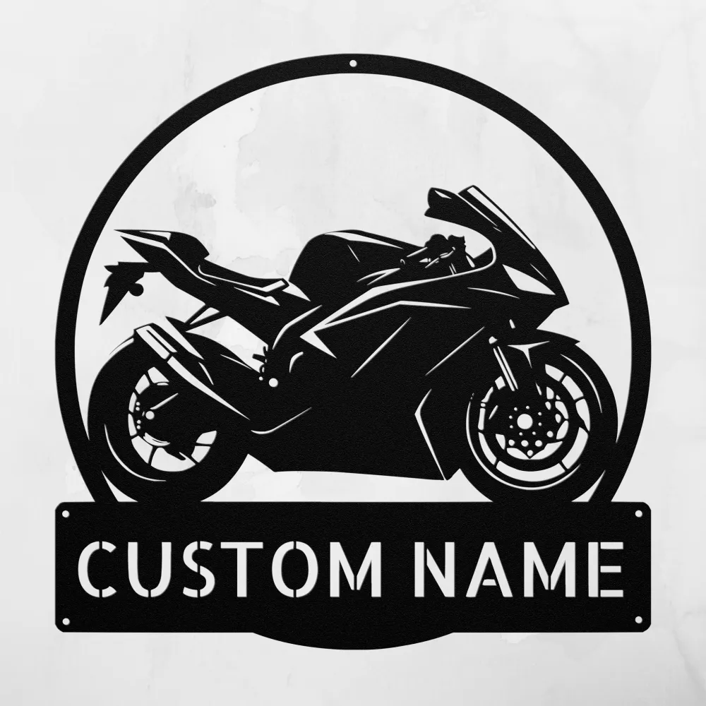 Custom Motorcycle Art Sign Custom Motorcycle Art Sign