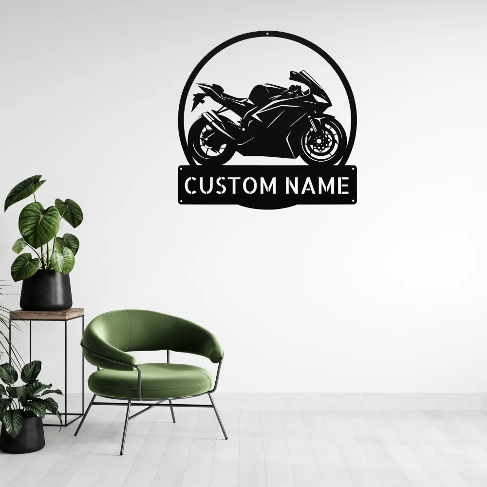 Custom Motorcycle Art Sign Custom Motorcycle Art Sign