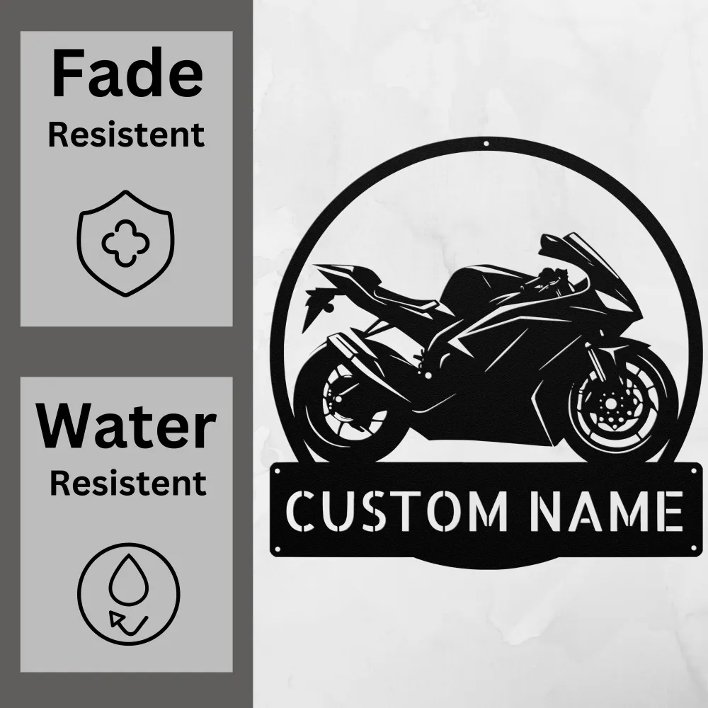 Custom Motorcycle Art Sign Custom Motorcycle Art Sign
