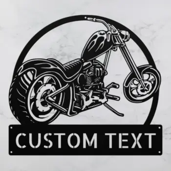 Custom Motorcycle Metal Sign