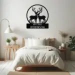Custom Mr Mrs Deer Metal Sign