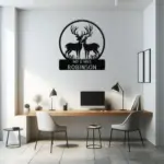 Custom Mr Mrs Deer Metal Sign