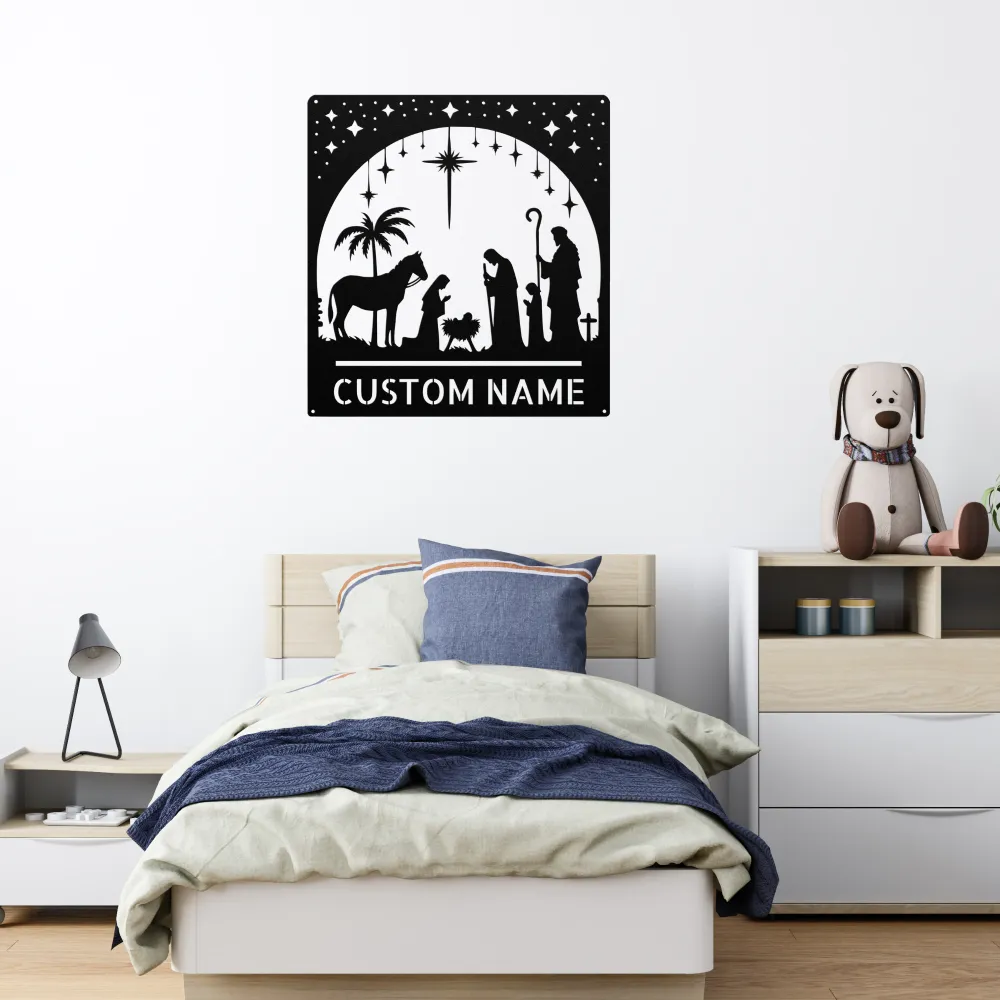 Custom Nativity Metal Sign Custom Nativity Metal Sign