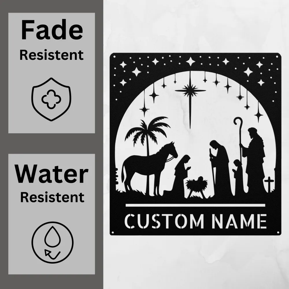Custom Nativity Metal Sign Custom Nativity Metal Sign