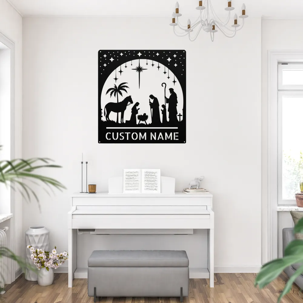 Custom Nativity Metal Sign Custom Nativity Metal Sign