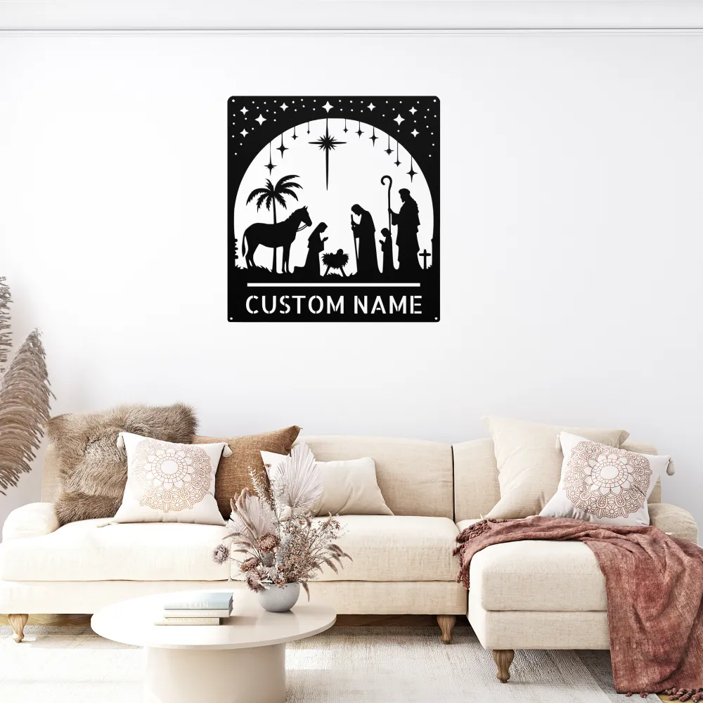 Custom Nativity Metal Sign Custom Nativity Metal Sign