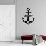 Custom Navy Anchor Metal Sign