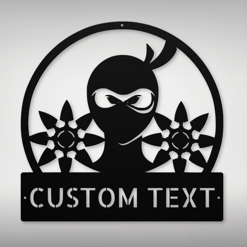 Custom Ninja Metal Sign Custom Ninja Metal Sign