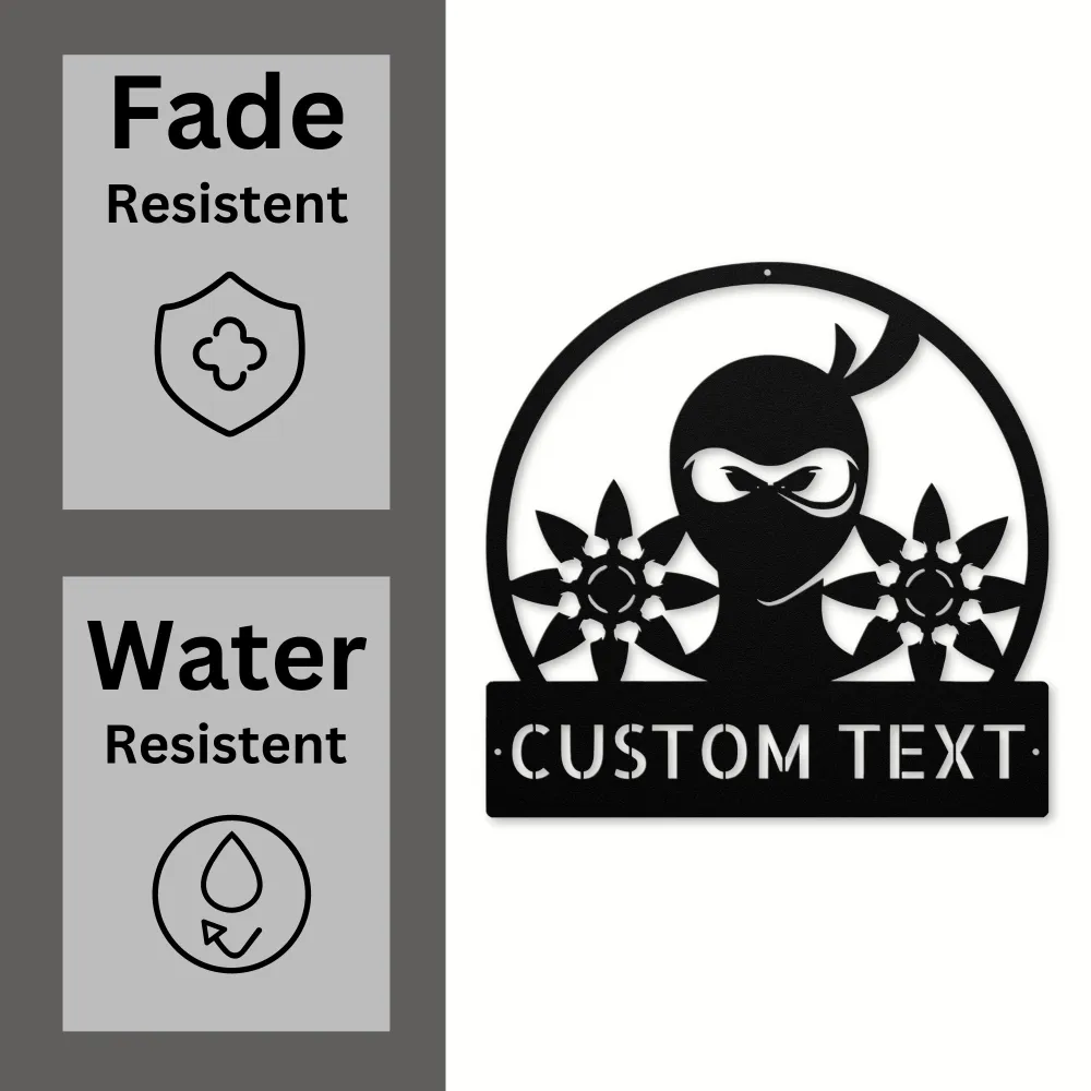 Custom Ninja Metal Sign Custom Ninja Metal Sign
