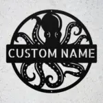 Custom Octopus Metal Sign