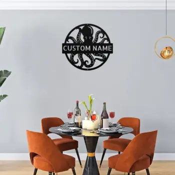 Custom Octopus Metal Sign