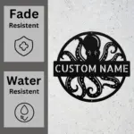 Custom Octopus Metal Sign