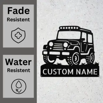Custom Off Road Vehicle Metal Sign