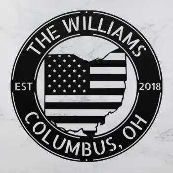 Custom Ohio State Metal Sign