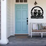 Custom Owl Couple Metal Sign