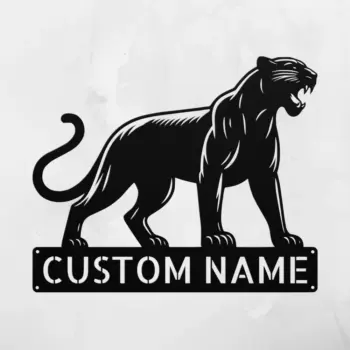Custom Panther Metal Sign