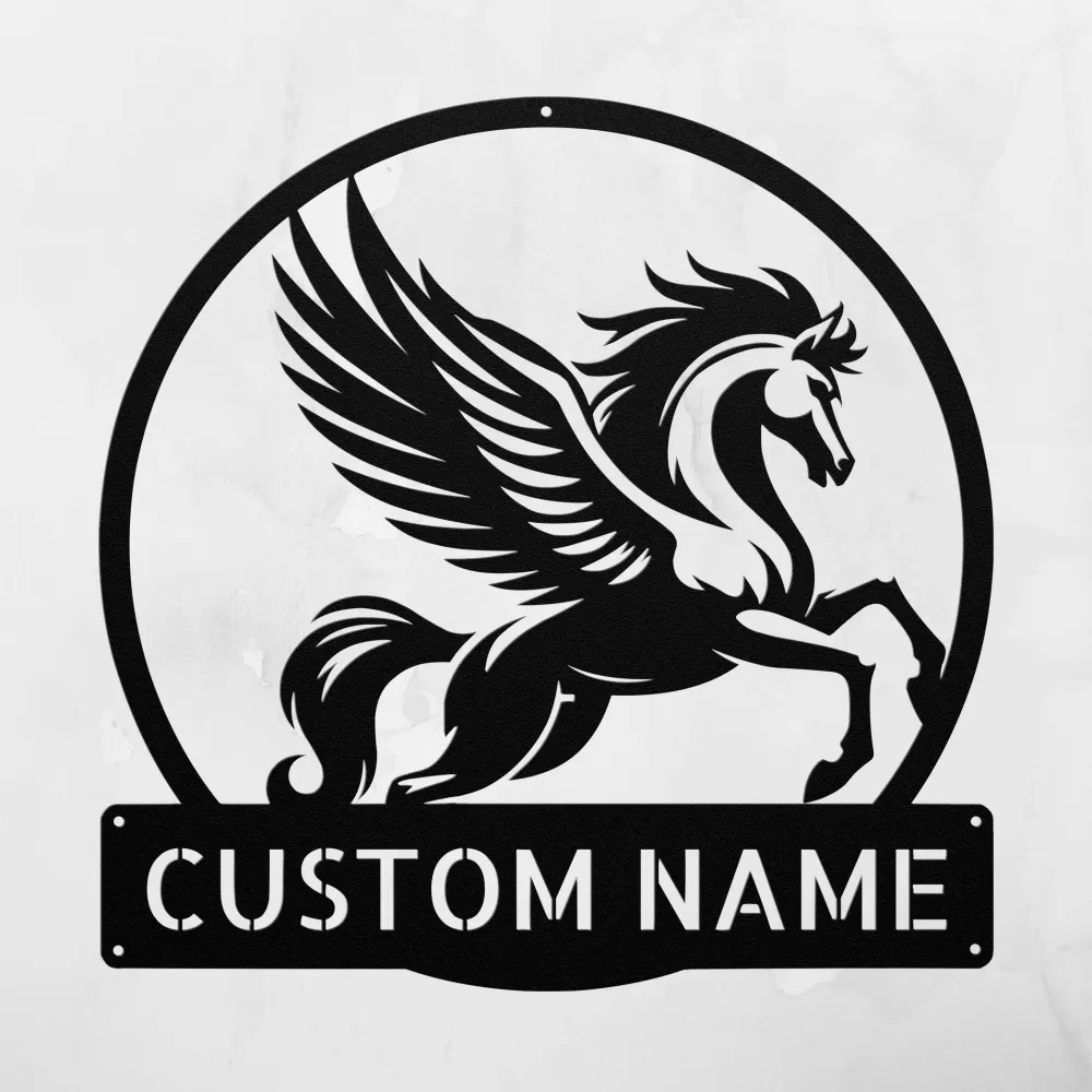 Custom Pegasus Metal Sign Custom Pegasus Metal Sign