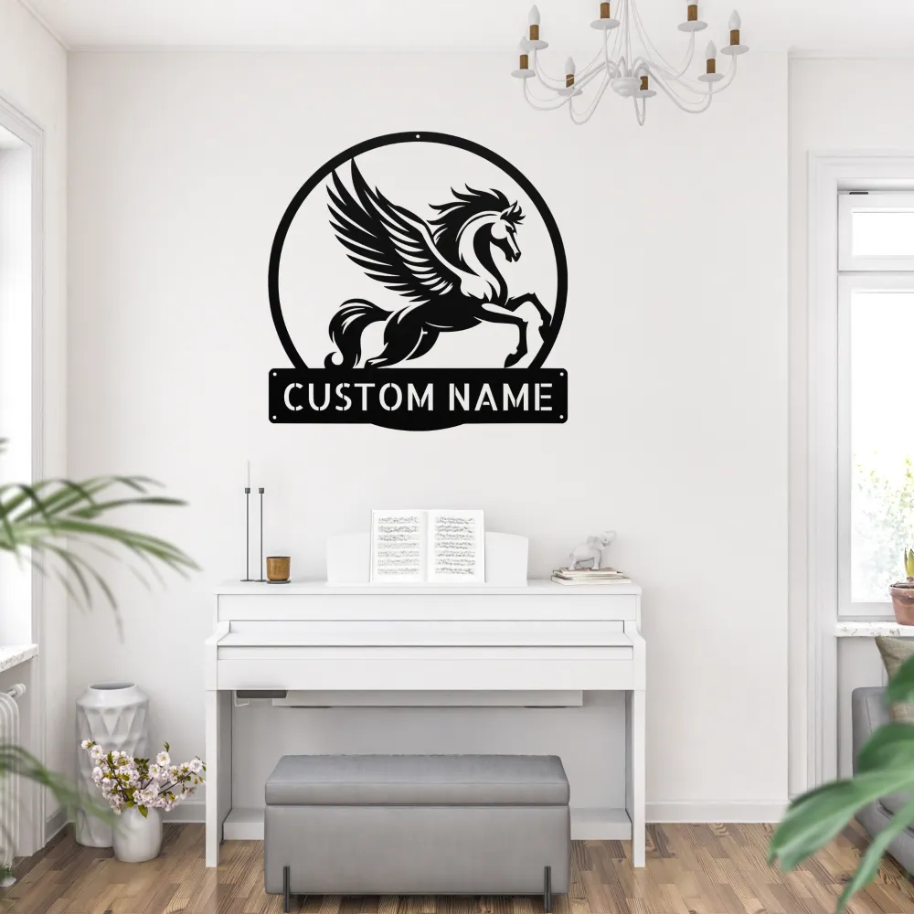 Custom Pegasus Metal Sign Custom Pegasus Metal Sign