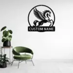 Custom Pegasus Metal Sign