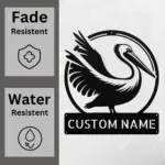 Custom Pelican Bird Metal Sign