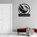 Custom Pelican Bird Metal Sign