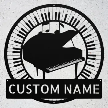 Custom Pianist Metal Sign
