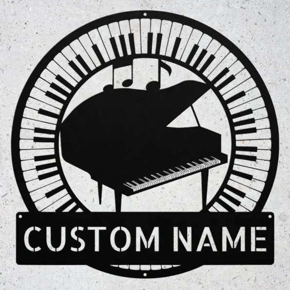 Custom Pianist Metal Sign