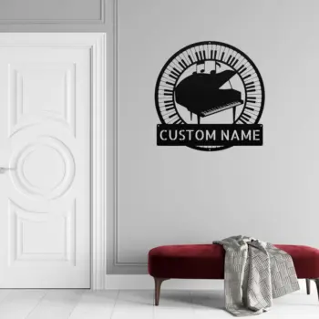 Custom Pianist Metal Sign